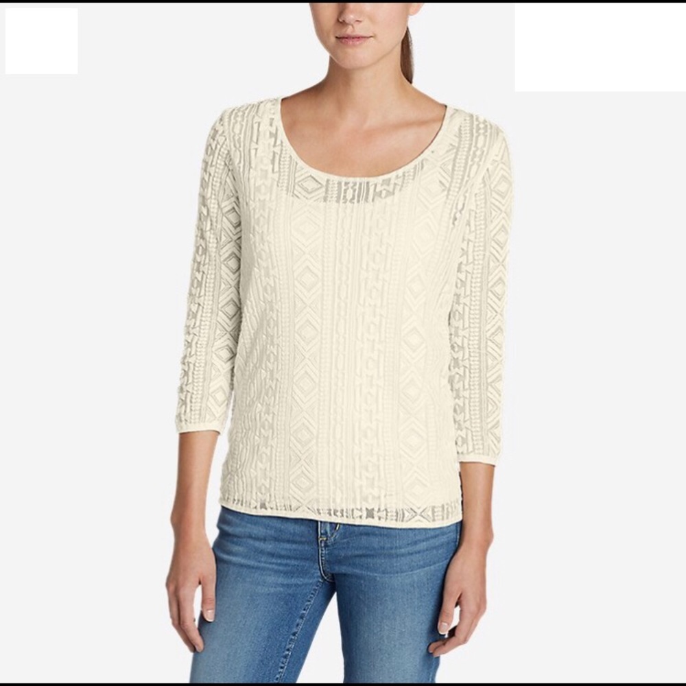 Eddie Bauer Azalea Top 3/4 sleeve